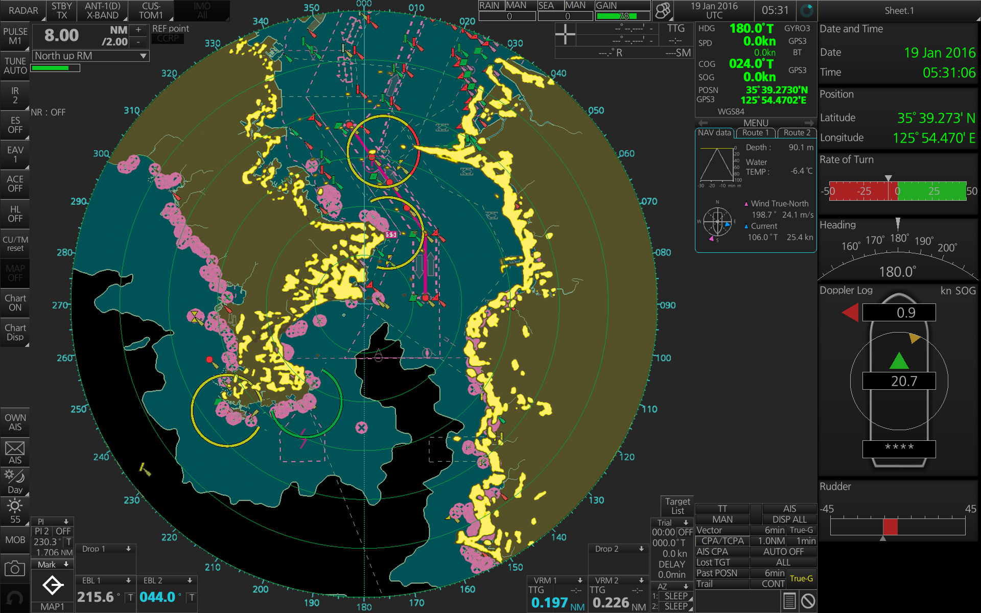 Radar maritimes série Model wide