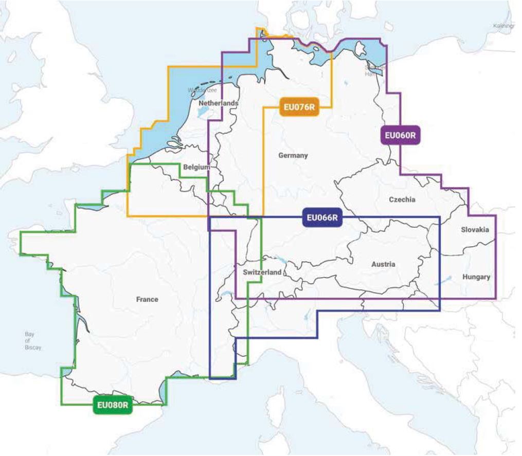 EUROPE CENTRALE ZONES DE COUVERTURE REGULAR